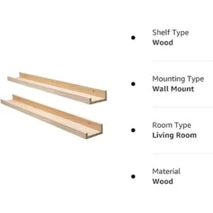 Azsky Estantería flotante para pared estante de pared_6