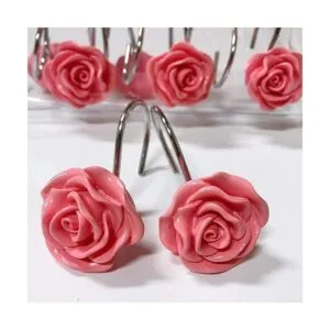 Ganchos para cortina de ducha DLD 12 ganchos decorativos_4