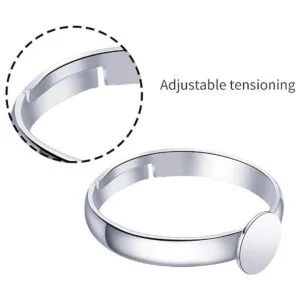 Anillos en blanco 20 anillos en blanco ajustables para