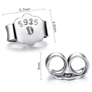 Hollosport Aretes de plata de ley S925 de repuesto para