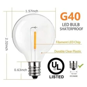 Bombillas LED de repuesto G40 bombillas de 0.6 W_2