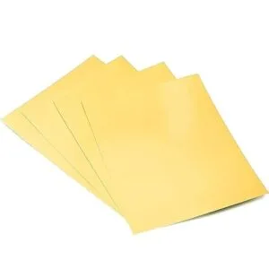 Hojas de cartón metálicas en lámina dorada para