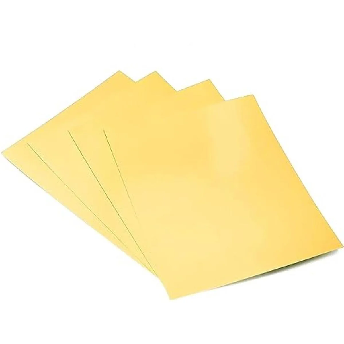 Hojas de cartón metálicas en lámina dorada para