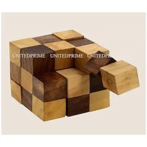 Rompecabezas de madera Cubo de serpiente hecho a mano_2