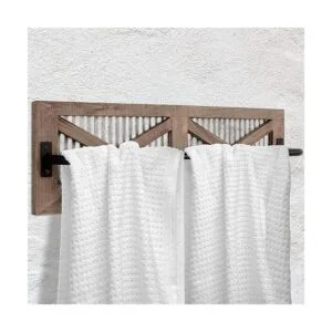 Autumn Alley toallero rústico de puerta de granero la