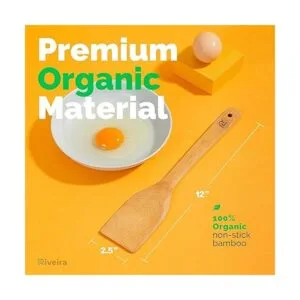 Riveira Cucharas de madera para cocinar juego de_5