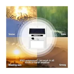 TORCHSTAR Luz LED con sensor de movimiento solar para_2