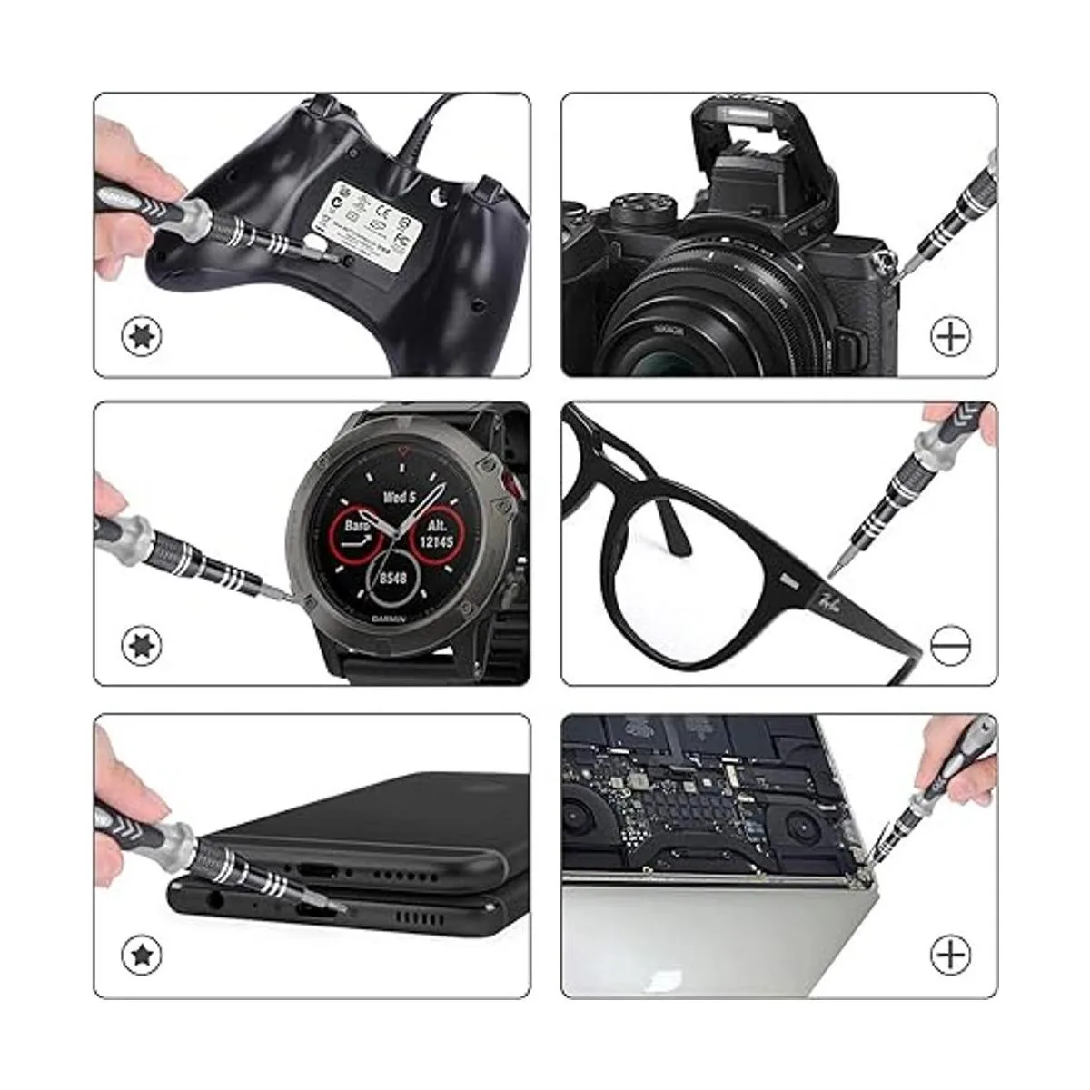 SHOWPIN Juego de destornilladores de precisión 122 en 1_4