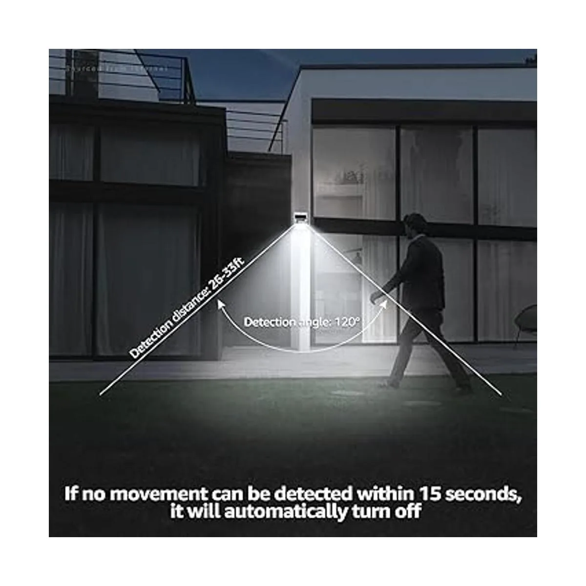 TORCHSTAR Luz LED con sensor de movimiento solar para_6