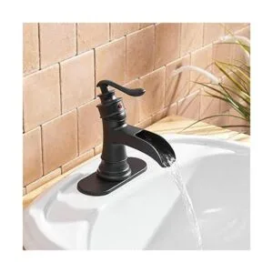 BWE grifo de baño negro cascada monomando un orificio_4