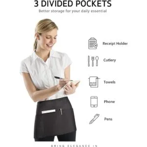 Syntus Paquete de 3 delantales de servidor con 3_4