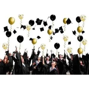 50 globos negros y dorados de 12 pulgadas globos de_4