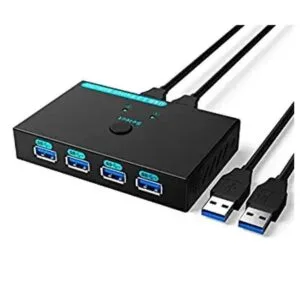SGEYR Conmutador USB 3.0 2 computadoras que comparten 4_1