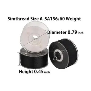 Simthread 25 hilos de bobina preenrollada de 15 blancos_3