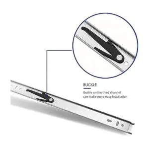 6 pares de 16.0 in Hardware de 3 secciones de extensión