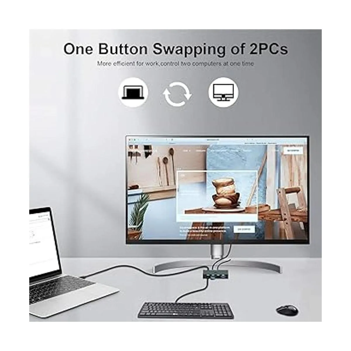 SGEYR Conmutador USB 3.0 2 computadoras que comparten 4_4