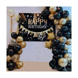 50 globos negros y dorados de 12 pulgadas globos de_5