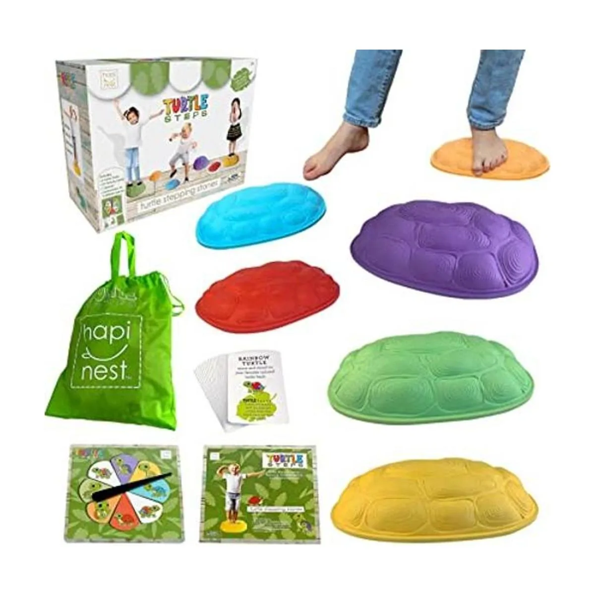 Hapinest Turtle Steps Balance Stepping Stones Juego de_1
