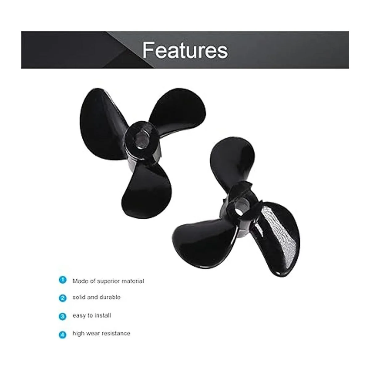 Fielect 2 pares de hélice de 3 cuchillas para barco modelo_3