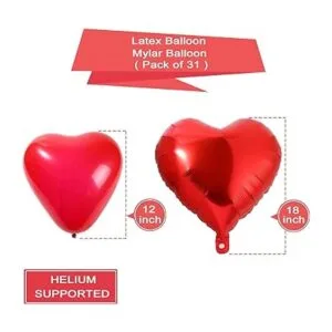 Golray Paquete de 40 globos y globos de corazón con 1000_2