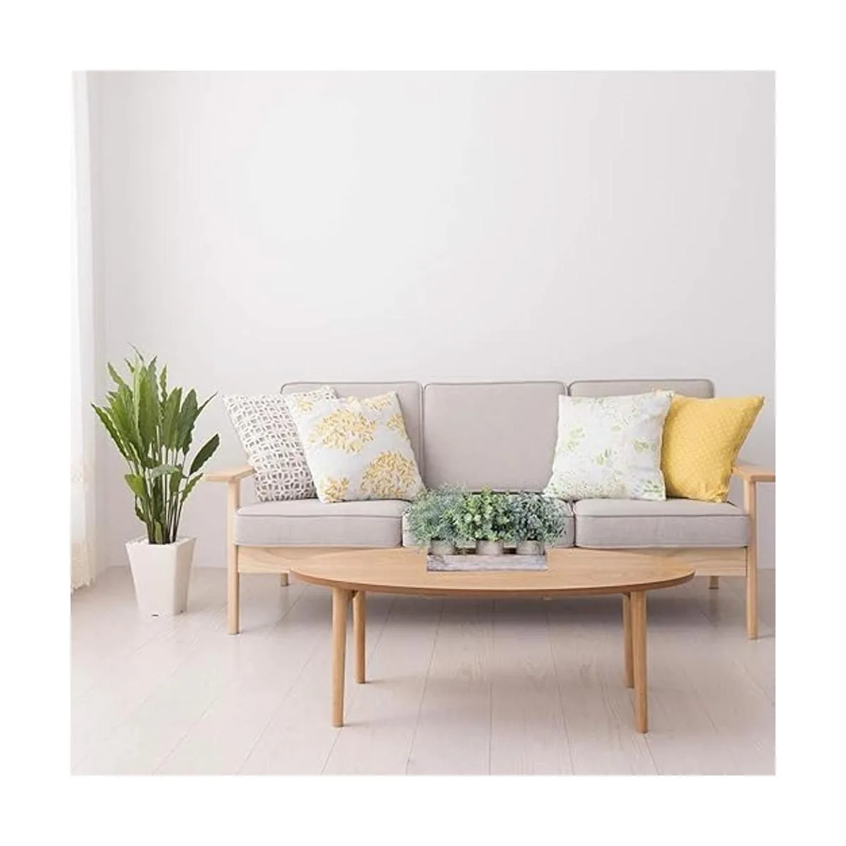 Juego de 3 mini plantas artificiales de eucalipto en_2