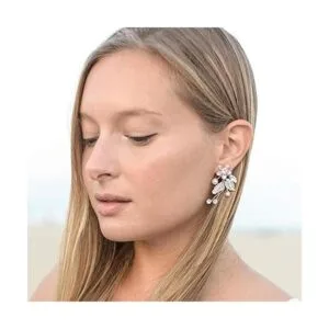 Mariell Pendientes colgantes de oro rosa hechos a mano_3