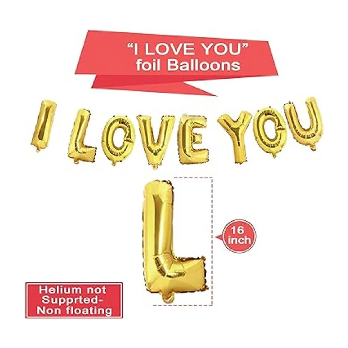 Golray Paquete de 40 globos y globos de corazón con 1000_3