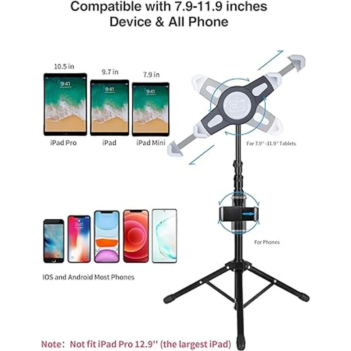 Elitehood Soporte de trípode para iPad soporte de altura_3