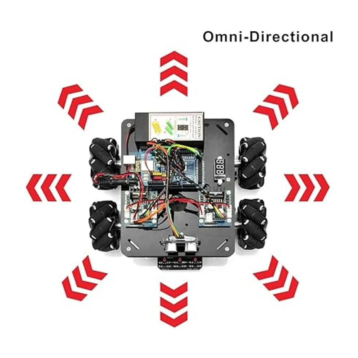 OSOYOO Kit de coche robótico OmniDirectinal Mecanum Ruedas_3