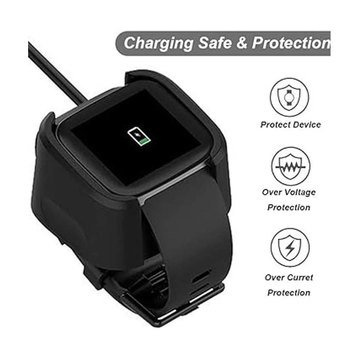 Emilydeals Cargador compatible con Fitbit Versa 2 cable_4