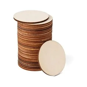 Arroyner Discos de madera pequeños de 2 pulgadas círculos