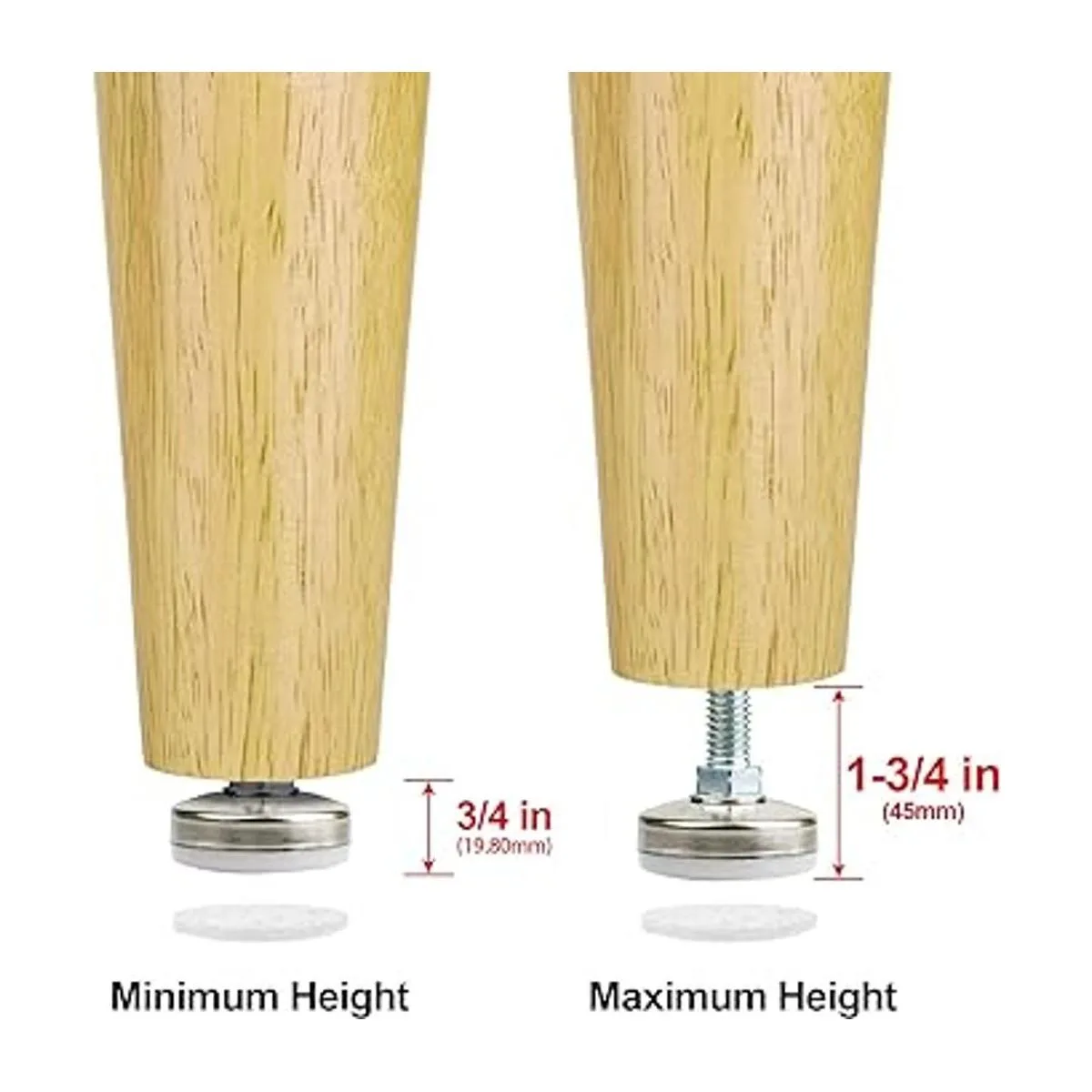 Niveladores de muebles resistentes ajustables para patas_4