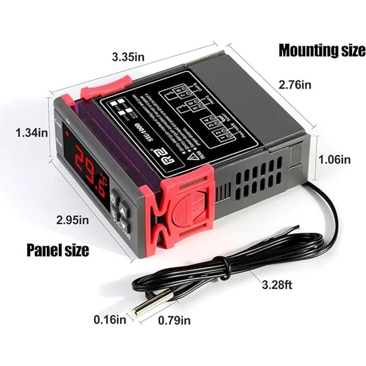Controlador de temperatura digital termopar CA 110 220 V_6