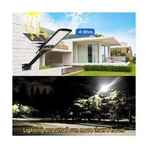 RuoKid Lámpara solar de calle de 80 W 84 LED de 1500 lm_5