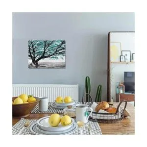 Decoración de baño rústica verde azulado para el hogar