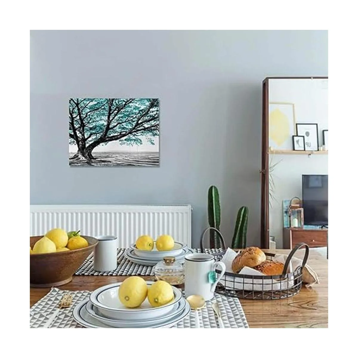 Decoración de baño rústica verde azulado para el hogar