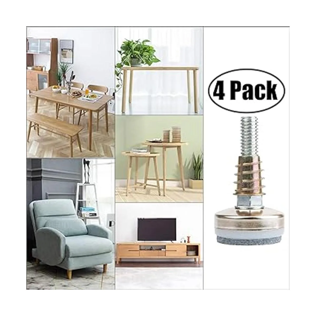 Niveladores de muebles resistentes ajustables para patas_6