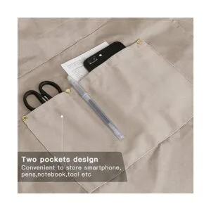 Delantal cruzado con bolsillos 2 delantales divididos con