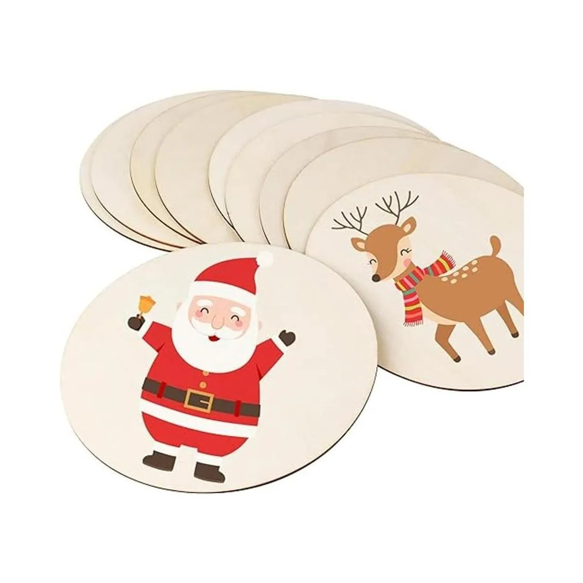 Arroyner Discos de madera pequeños de 2 pulgadas círculos