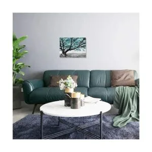 Decoración de baño rústica verde azulado para el hogar