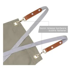 Delantal cruzado con bolsillos 2 delantales divididos con