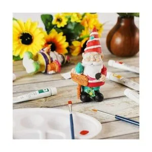 Paquete de 2 mini estatuas de gnomo de jardín figuras de_3