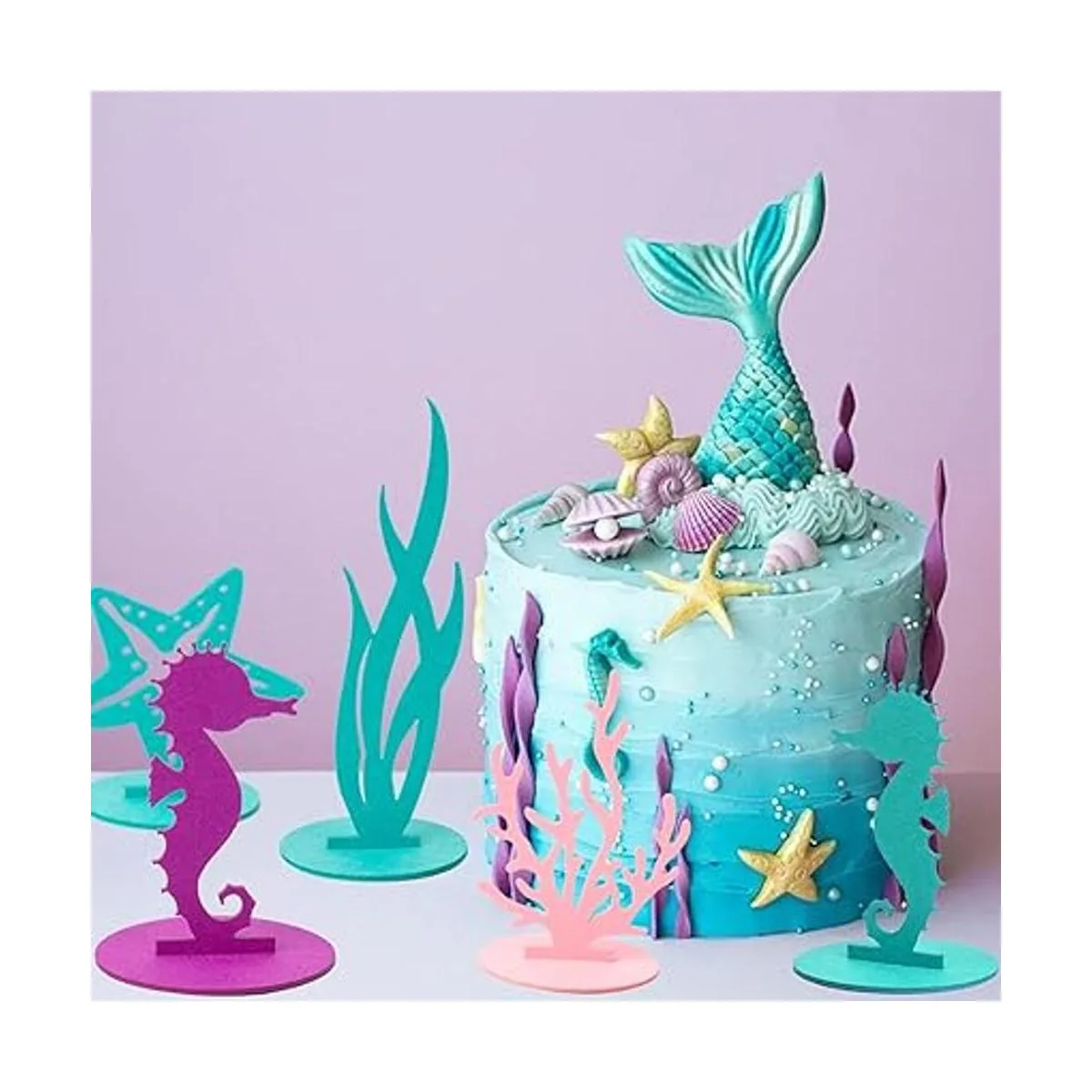 SUNBEAUTY 20 piezas de decoración de fiesta de sirena_6