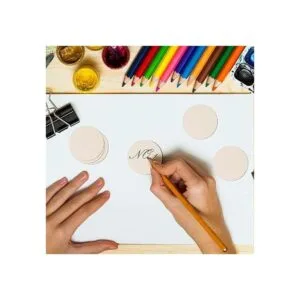 Arroyner Discos de madera pequeños de 2 pulgadas círculos