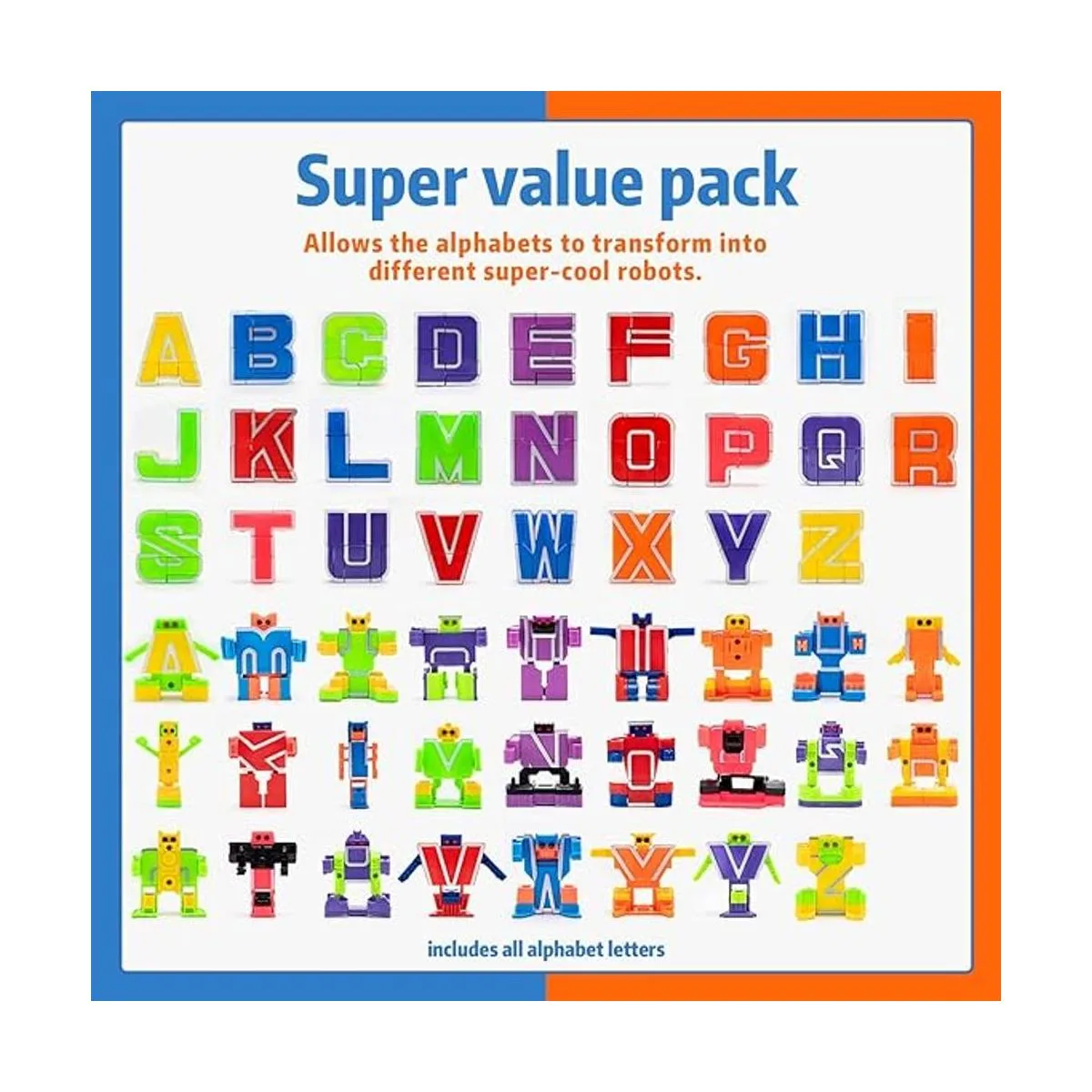 26 Piezas Alfabeto Robot Transformación Figura de Acción_2