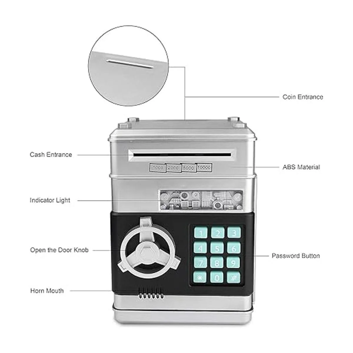 Setibre Alcancía caja de ahorro de dinero electrónica con_4
