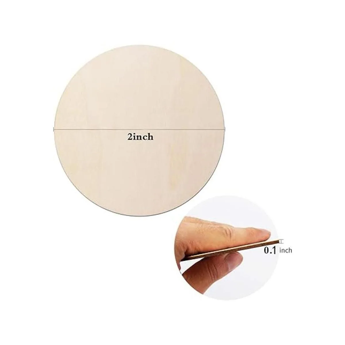 Arroyner Discos de madera pequeños de 2 pulgadas círculos