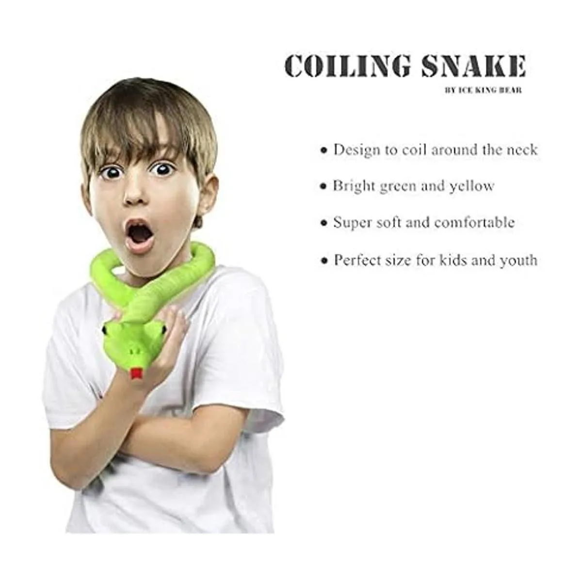 ICE KING BEAR Animal de peluche realista de serpiente_2