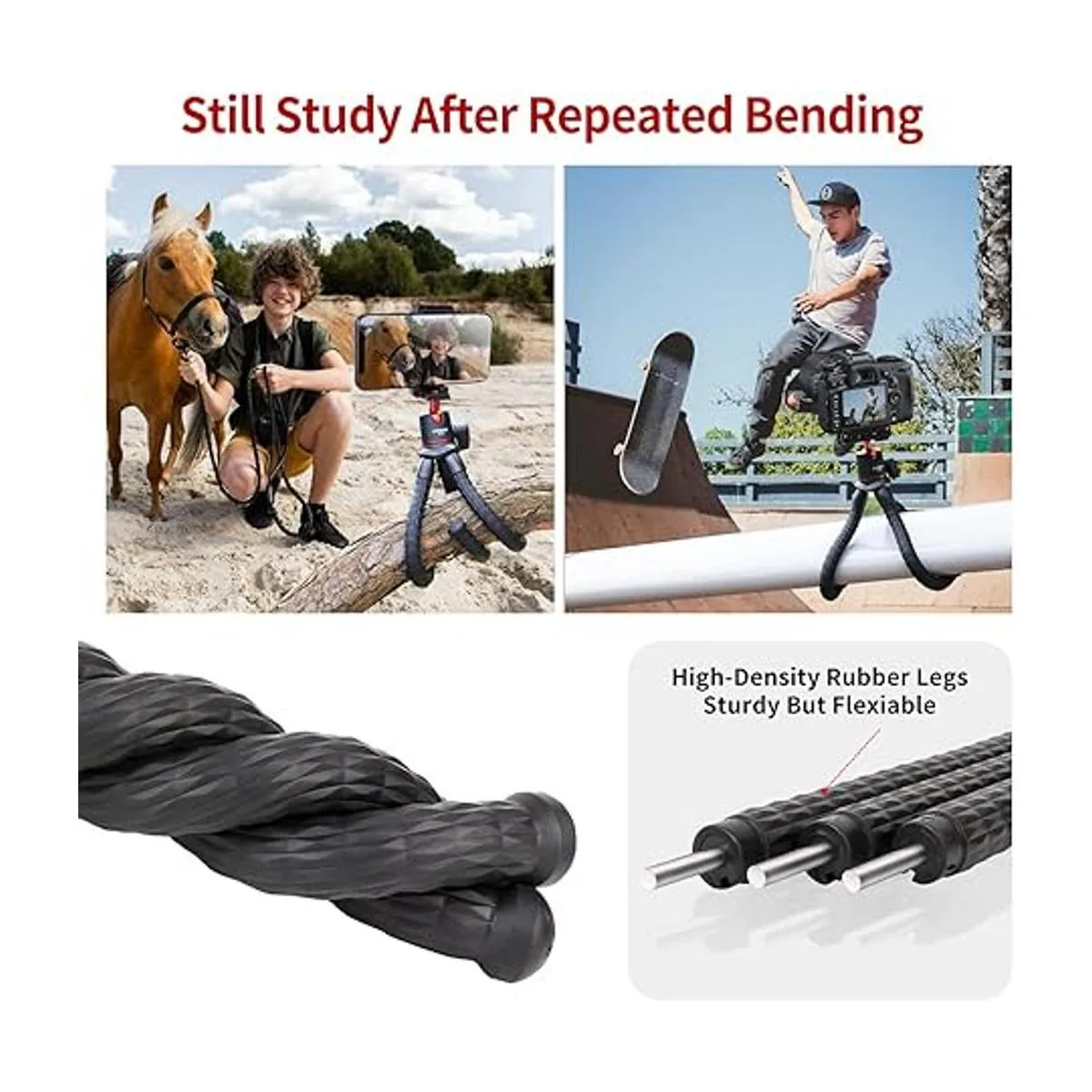 COMAN Trípode flexible e impermeable para iPhone cámara_6