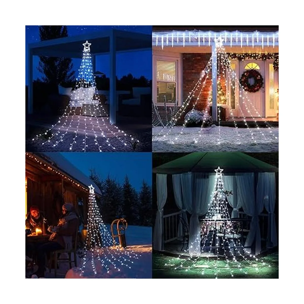 Toodour Luces de Navidad 317 luces LED de 10 x 9 pies_6